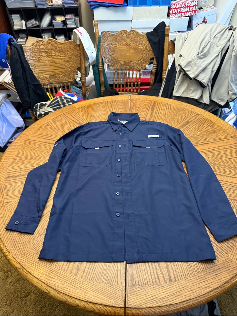 Habit Navy Performance Fishing Shirt
